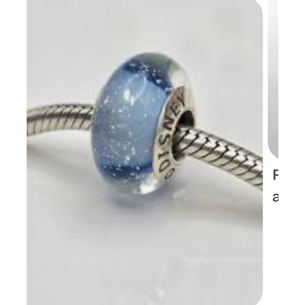 Pandora Disney Cinderella Blue Murano Glass Sterling Silver Charm S925 ALE - Picture 3 of 15